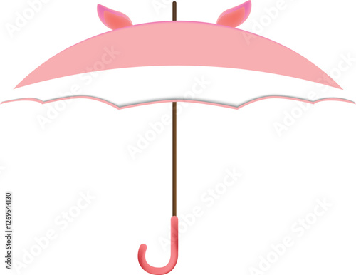 Cute umbrella with pig ears