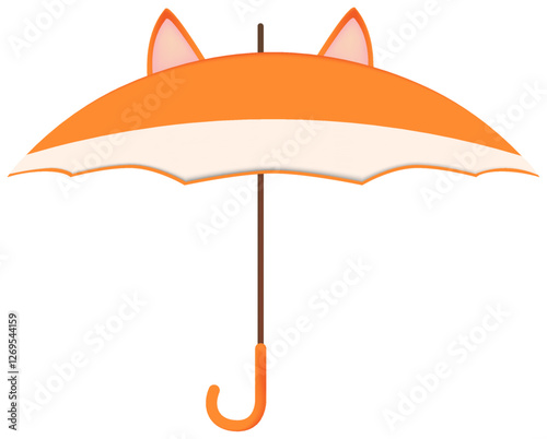  Cute umbrella with fox ears. sticker