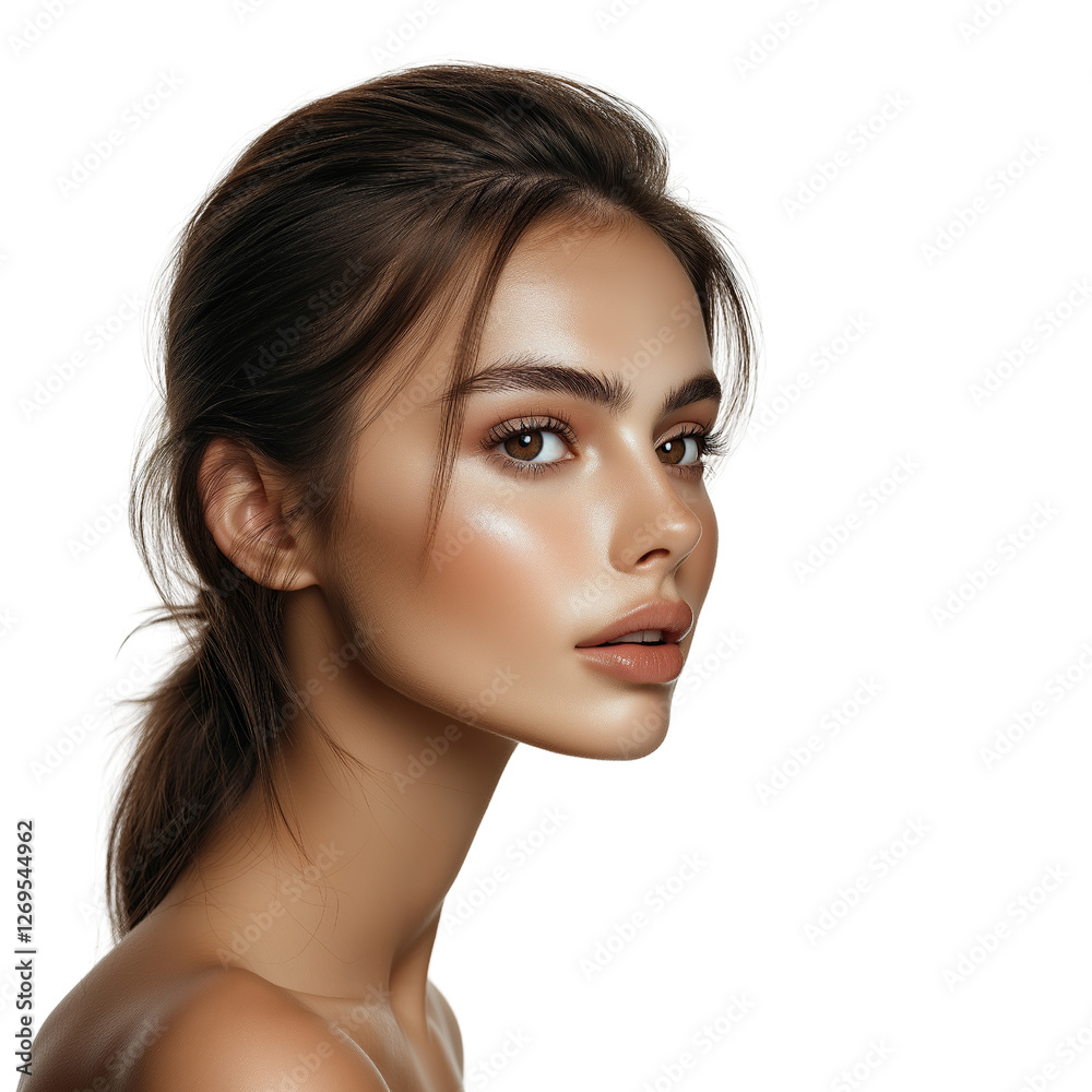 Portrait of a Young Woman with Natural Beauty and Radiant Skini, deal for concepts such as skincare, beauty, and healthy living. Portrait of a Young Woman with Natural Beauty and Radiant Skini, deal for concepts such as skincare, beauty, and healthy living.