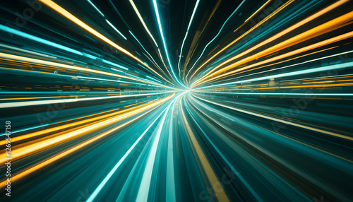 Abstract Speed Tunnel With Vibrant Colors