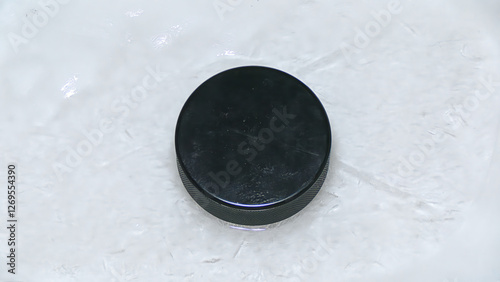 Canvas Print Ice Hockey Puck