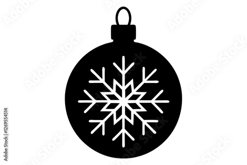 Christmas Ornament icon silhouette
