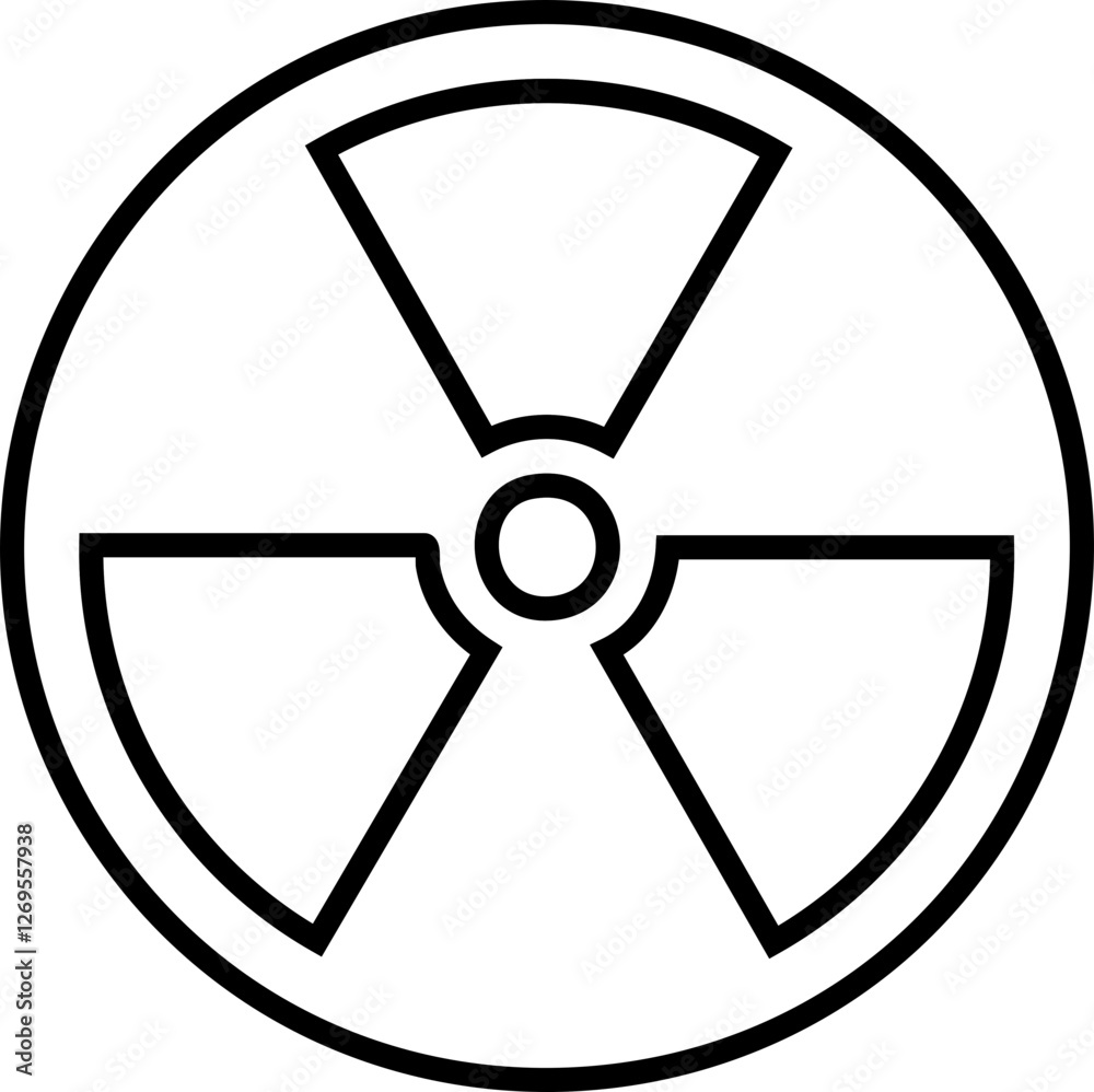 radiation sign icon outline svg radiation sign icon outline svg