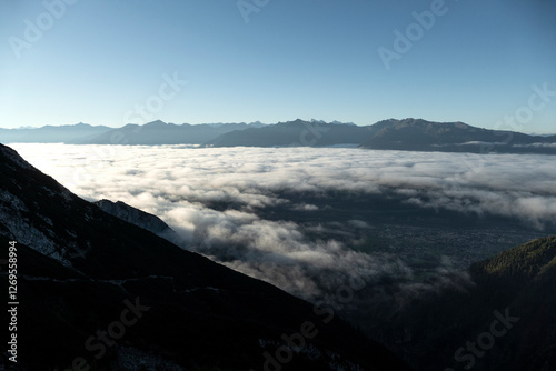 Karwendel mountains on Karwendel Hohenweg in Austria photo