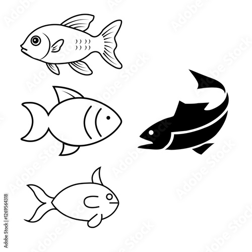 fish icon with fish logo