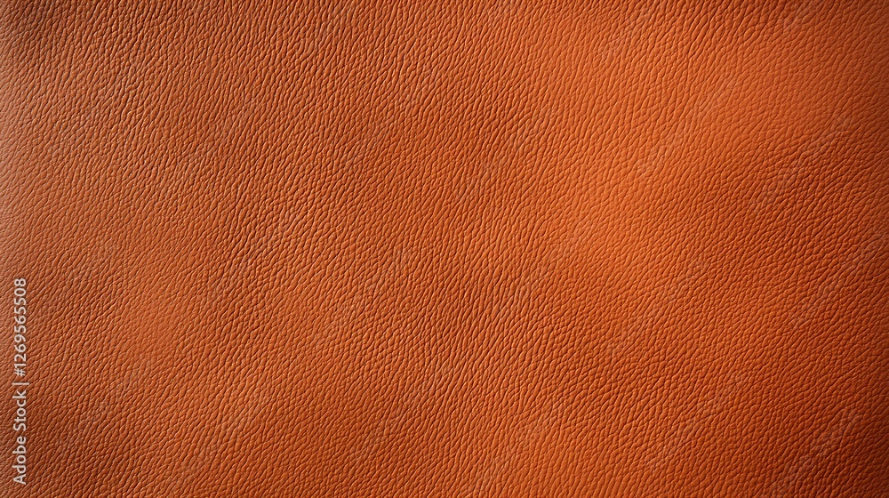 Fototapeta premium A smooth, warm-toned leather texture with a subtle sheen, showcasing the natural grain and rich color variations characteristic of fine leather.
