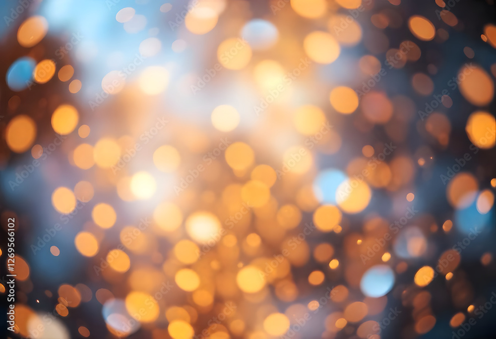 Obraz premium A radiant white light exploding at the center with glowing multicolored bokeh and light flares