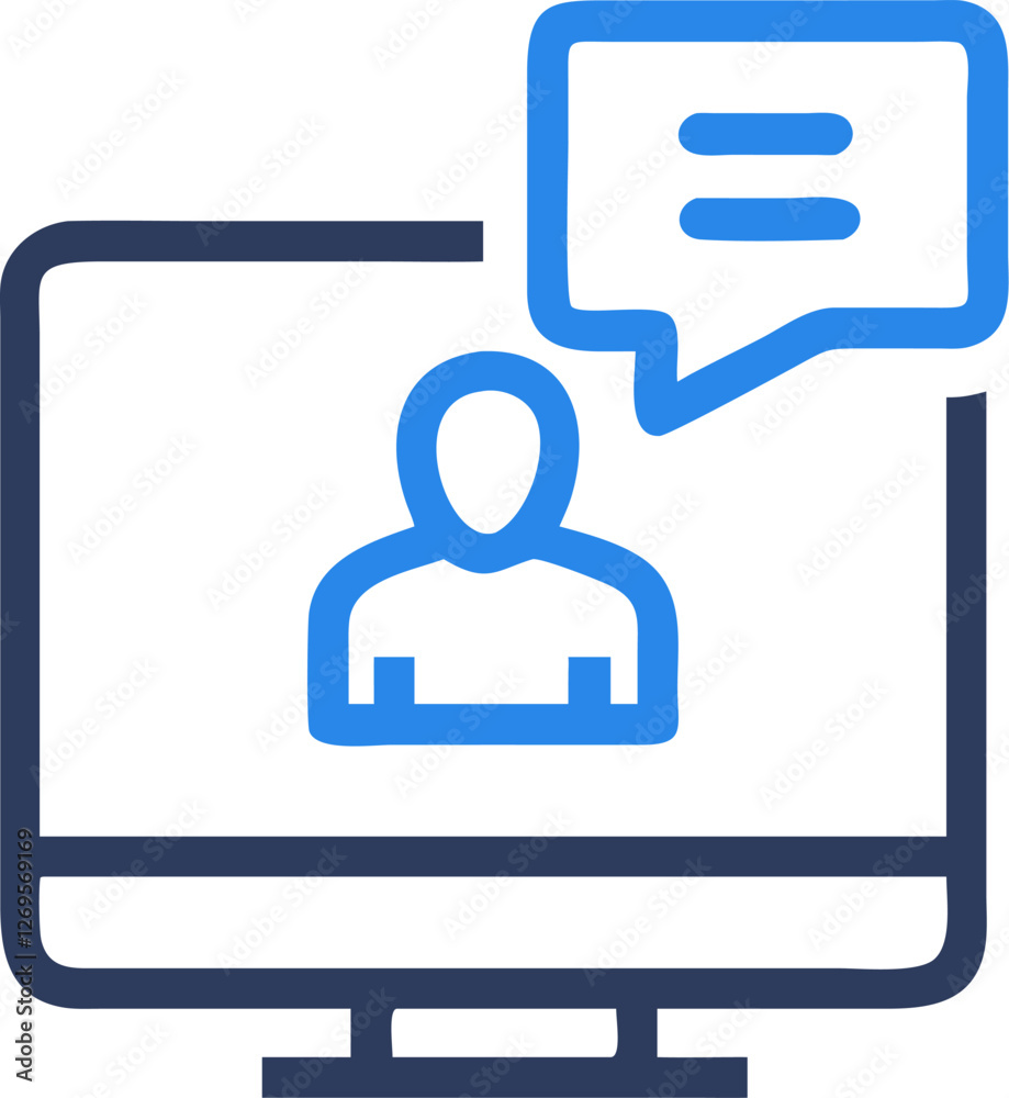 Online consultation vector icon for graphic and web design. vector illustration with a white background Online consultation vector icon for graphic and web design. vector illustration with a white background