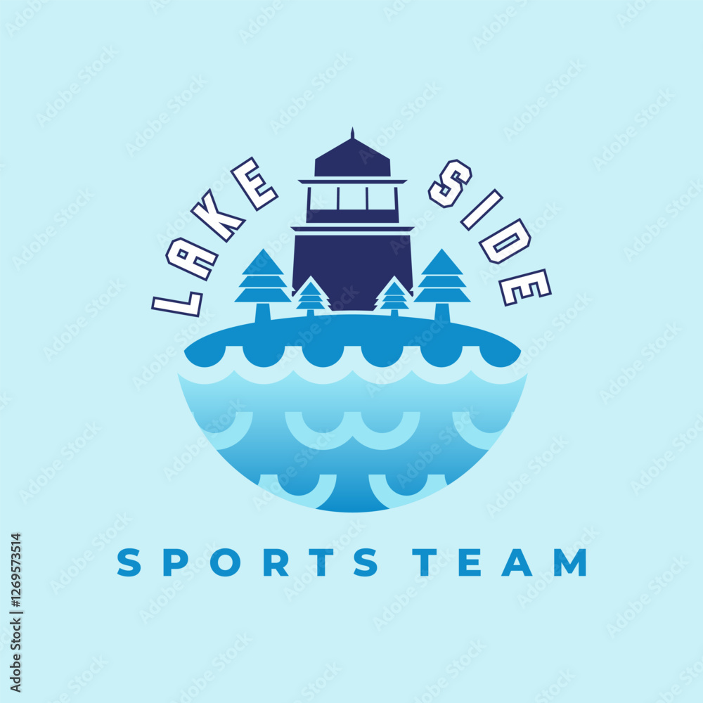 Obraz premium sports logo for lakeside team with an elegant modern design