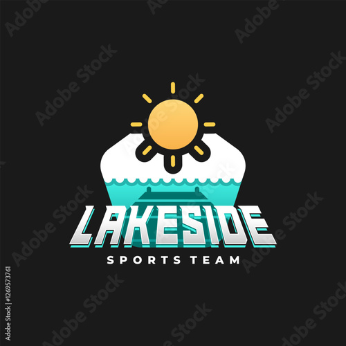 sports logo for lakeside team with an elegant modern design