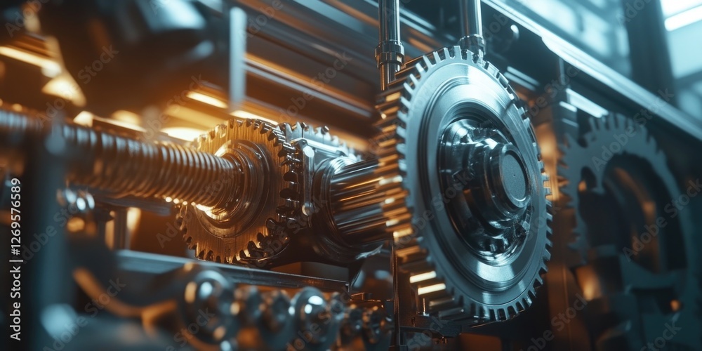 Fototapeta premium Machine Gears Close Up
