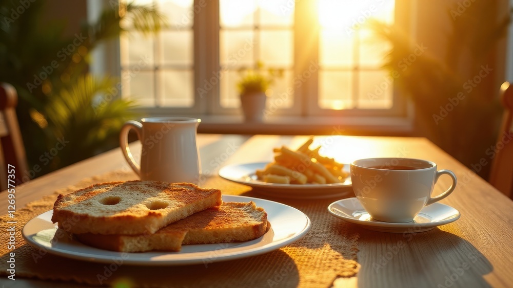 custom made wallpaper toronto digitalAcceptance envelope, Sunlit dining area envelope by breakfast photorealism.