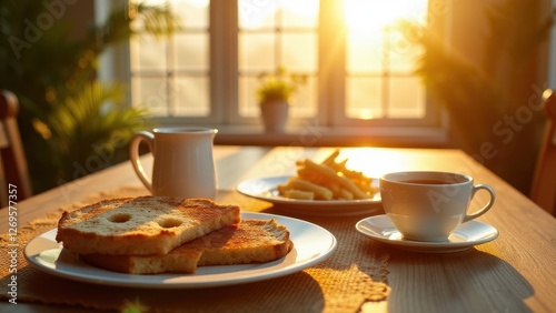 Wallpaper Mural Acceptance envelope, Sunlit dining area envelope by breakfast photorealism. Torontodigital.ca