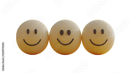 smiley faces on white background