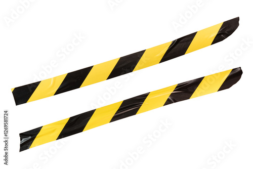 Yellow and black barricade tape