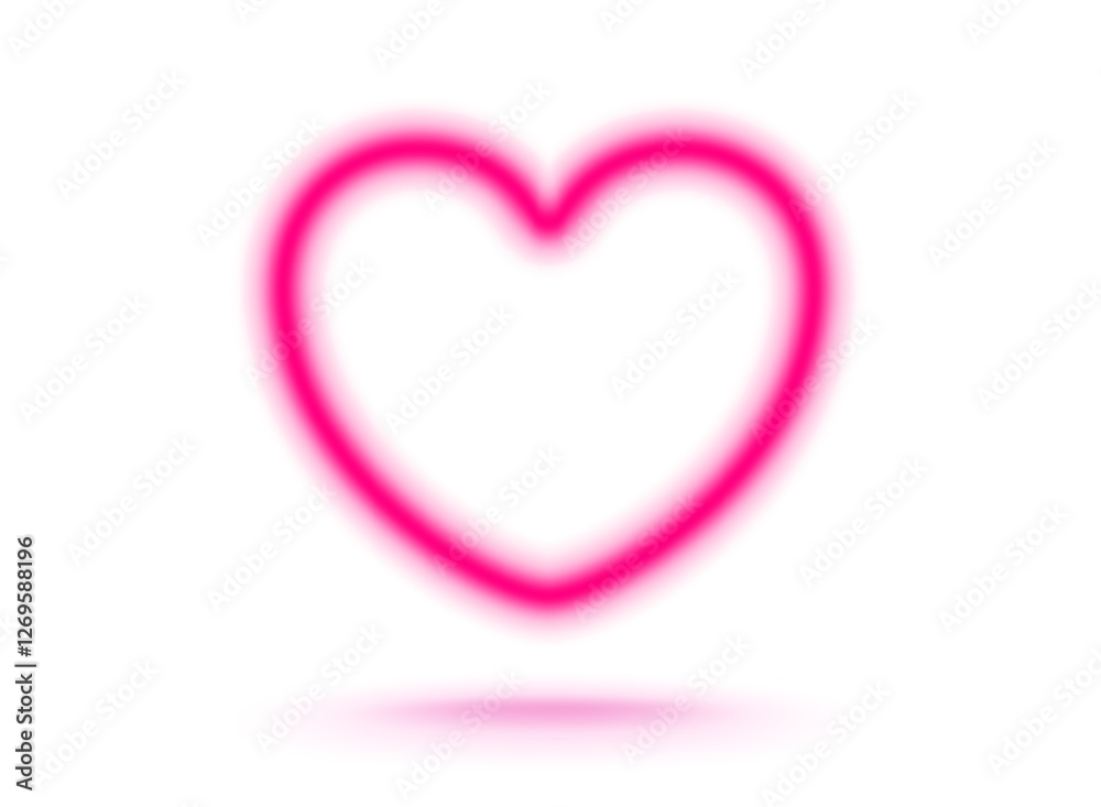 Vector icon of a pink blurred heart. Vector illustration of a red heart. Vector icon of a pink blurred heart. Vector illustration of a red heart.