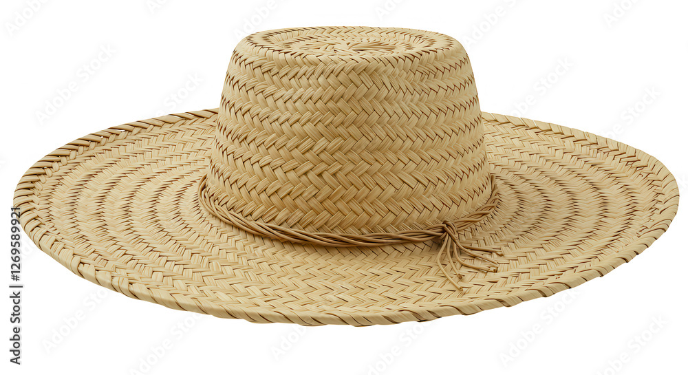 straw hat isolated on a white background