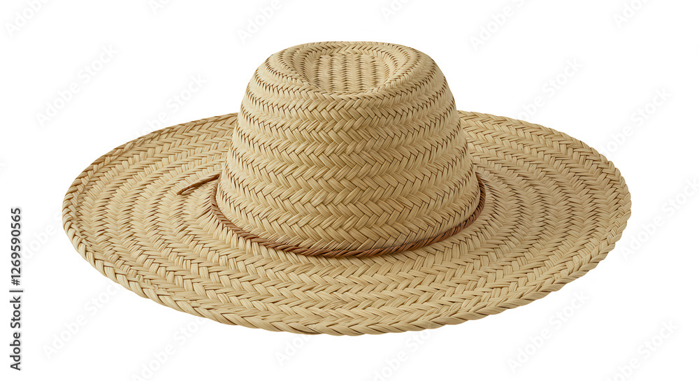 straw hat isolated on a white background