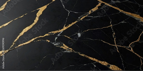 Panoramic black and white stone marble texture background. Black marble texture for skin tile wallpaper luxurious background. Black and white wave line floor ceramic counter texture stone tile