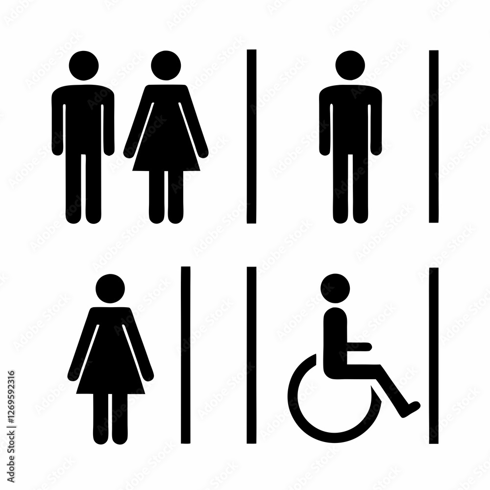 Gender and Disability Restroom Signage Design. Gender and Disability Restroom Signage Design.