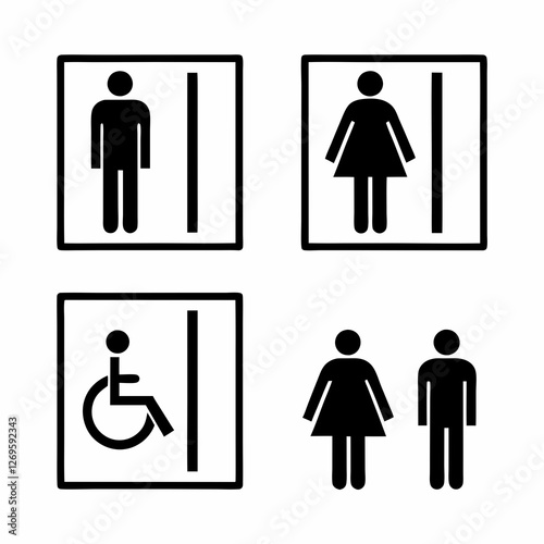 Gender and Disability Restroom Signage Design.