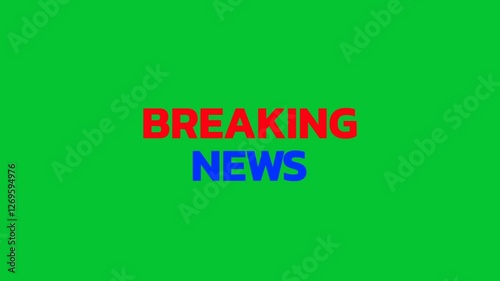 Dynamic text animation - Breaking News. For Broadcast and Media. photo