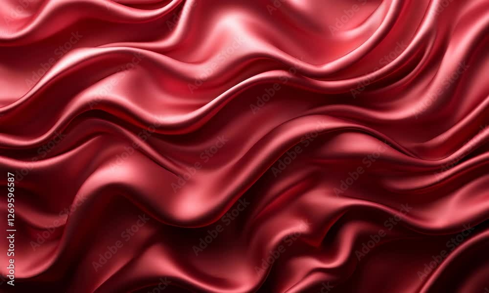 Red Silk Fabric Draped Texture Red Silk Fabric Draped Texture