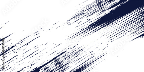 Dots halftone white and blue color pattern gradient grunge texture background