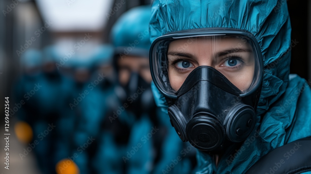 Specialized hazardous materials team prepares for contamination response in urban environment Specialized hazardous materials team prepares for contamination response in urban environment