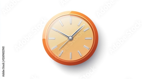 Wallpaper Mural Orange clock, time management, white background, website design Torontodigital.ca