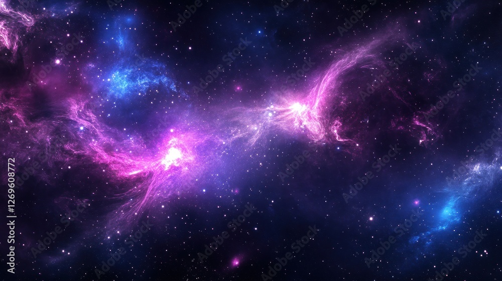 Fototapeta premium Cosmic Nebulae, Colorful Space, Starry Night Sky