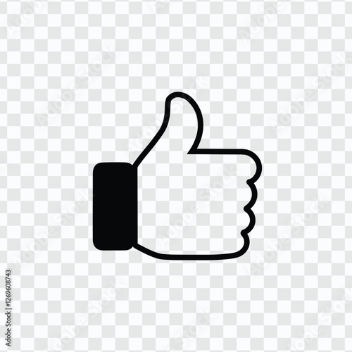 Thumb Up Icon | Like Symbol Isolated on Transparent Background