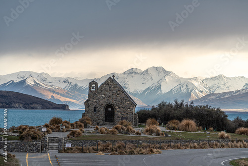 View of lake tekapo The Church of the Good Shepherd