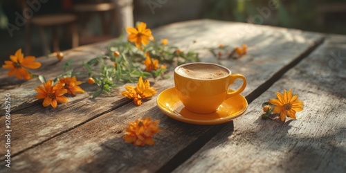 Coffee on Wooden Table