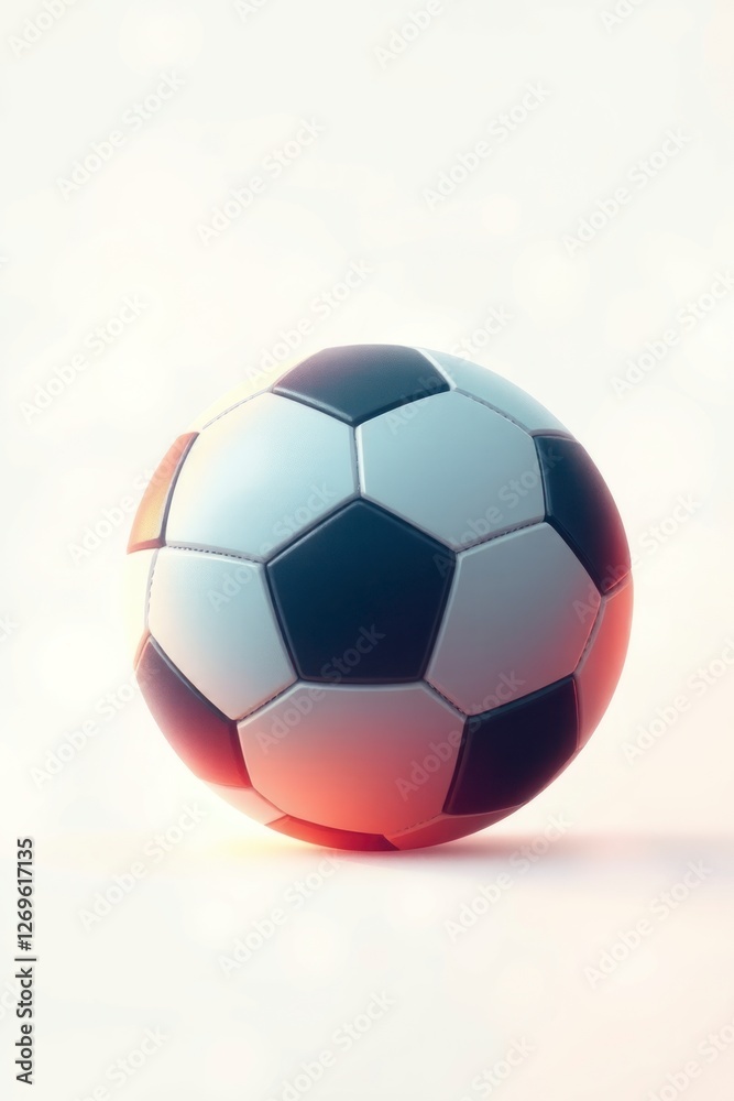 Fototapeta premium Soccer Ball Image Classic Design on Bright Background
