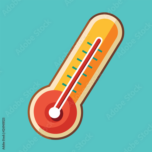 Thermomiter color line style icon