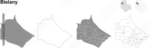 bielany administrative warsaw SVG
