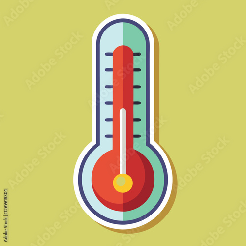 Thermomiter color line style icon