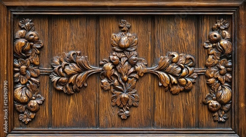 Wooden fluted panel old dark wood texture map pattern background