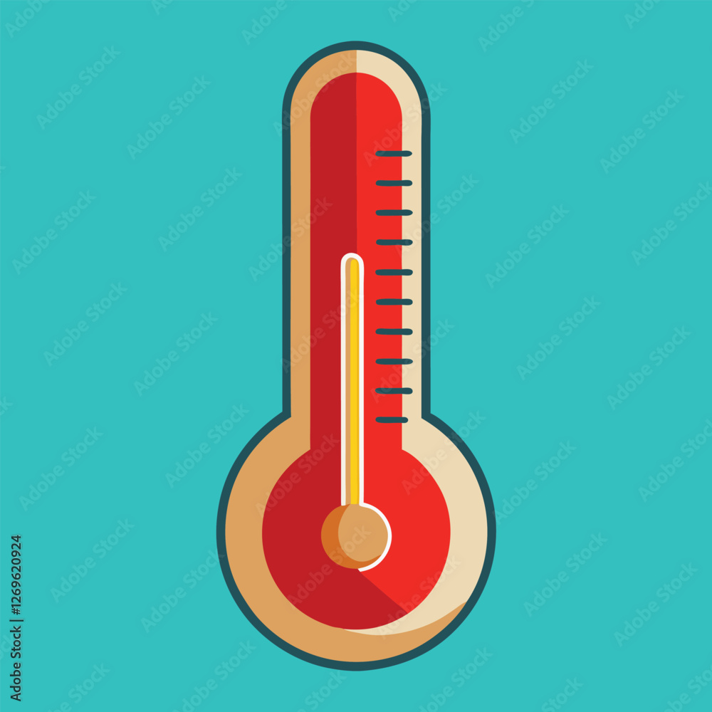 Thermomiter color line style icon Thermomiter color line style icon
