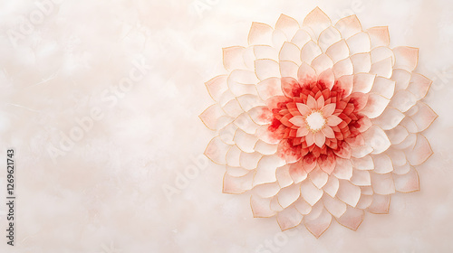 A Mandala-Inspired Design Featuring Concentric Heart Patterns
