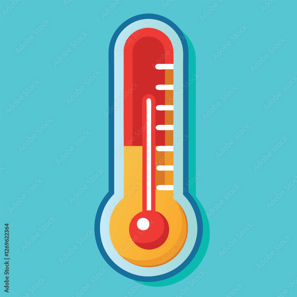 Thermomiter color line style icon Thermomiter color line style icon