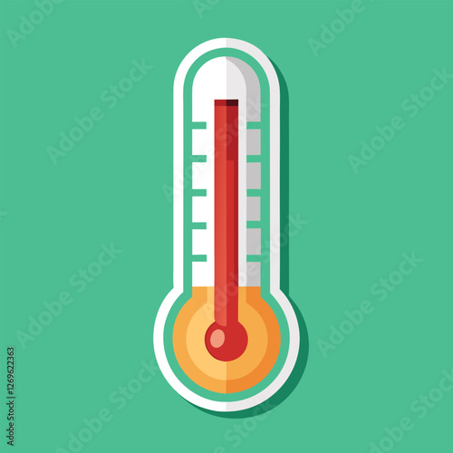 Thermomiter color line style icon