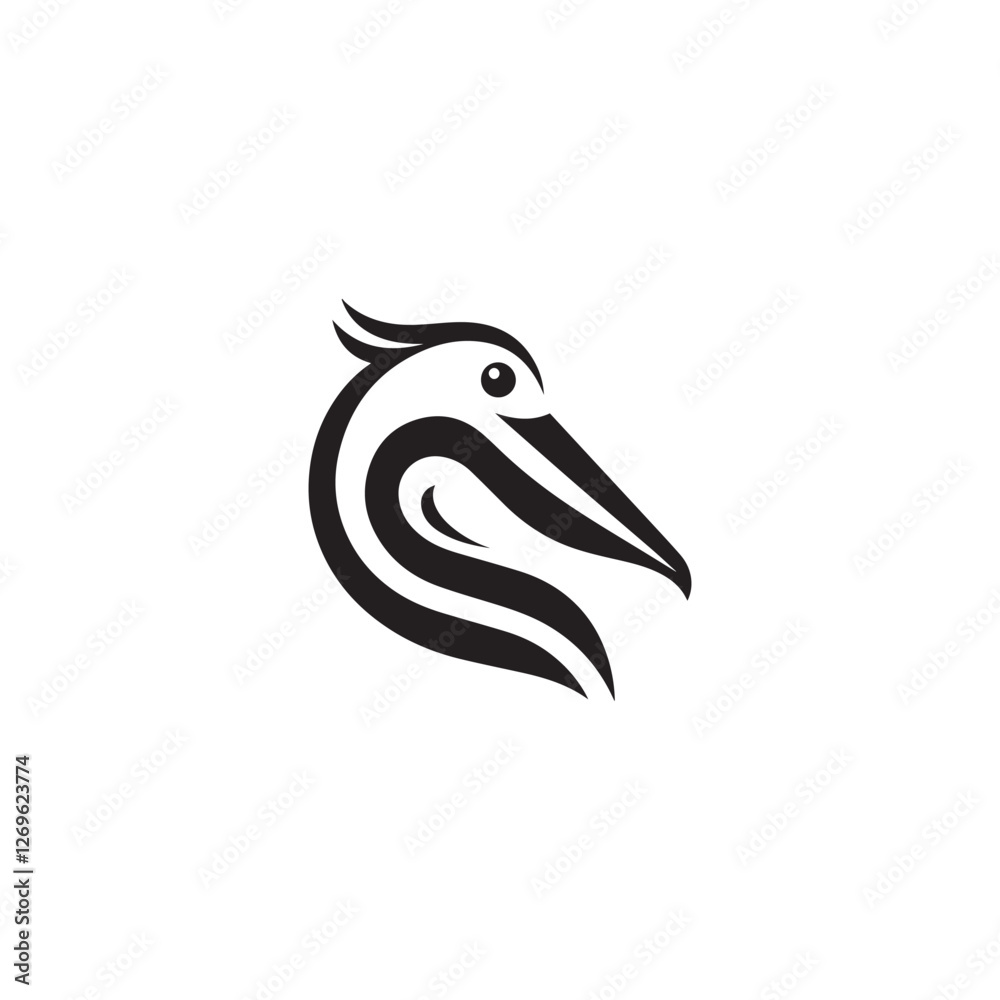 Obraz premium Pelican silhouette illustration