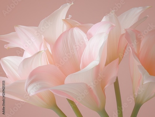 Wallpaper Mural Delicate pink tulips botanical garden floral soft lighting close-up nature's beauty Torontodigital.ca