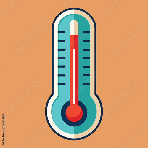 Thermomiter color line style icon