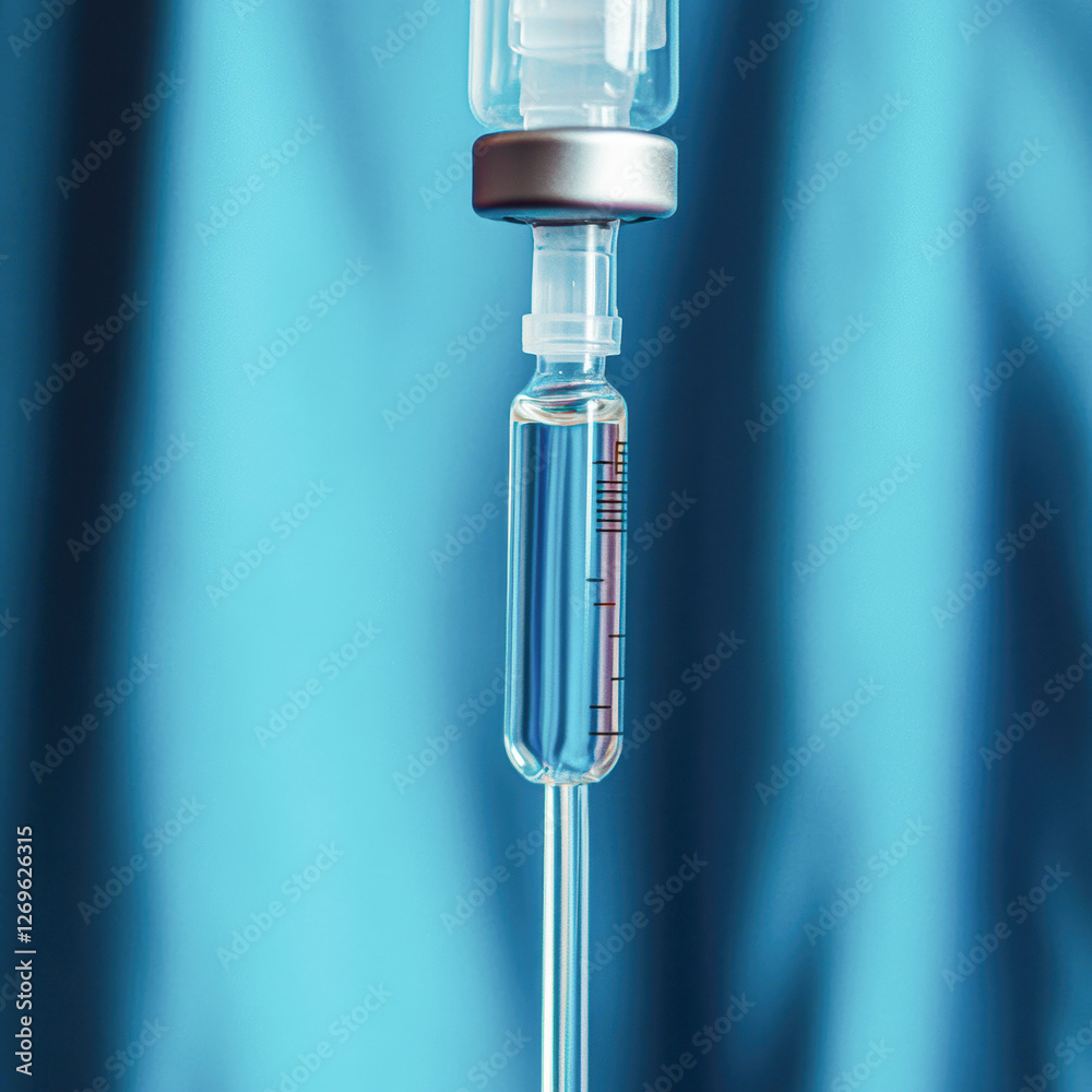 Close-up of medical procedure syringe and iv setup in healthcare setting Close-up of medical procedure syringe and iv setup in healthcare setting