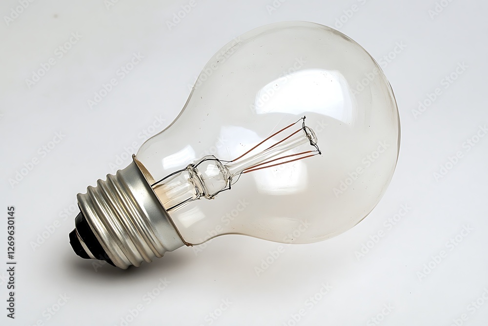 Cartoon light bulb isolated on white background Cartoon light bulb isolated on white background