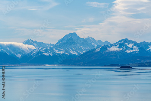 Fototapeta Naklejka Na Ścianę i Meble -  Mount Cook view at South Island New Zealand