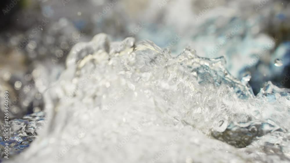 water flows close-up
